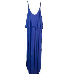 Sweet Lovely By Jen Navy Maxi Dress Size Medium
